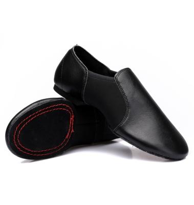 China Black Jazz Shoes Flat Stretch PU Stretch Shoes Dance Jazz Shoes Adult Women Practice To Wear Custom 303 for sale