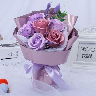 China Wholesale Contact Natural Creative Artificial Rose Amazon Mother's Day Bouquet Birthday Gift Sells for sale