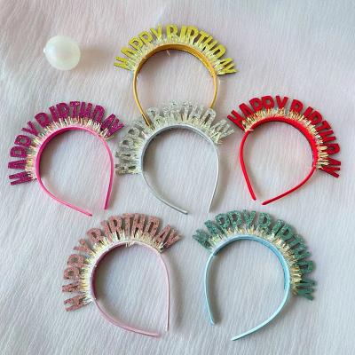 China Fashion Eco-friendly Summer Hairband Letter Circle Letter Circle Hair Handmade Non-slip Hair Accessory Headband for sale