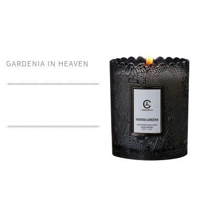 China Art Candle Top Selling Eco Friendly Soothing Scent Smokeless Glass Wax Luxury Sleep Scented Candles for sale