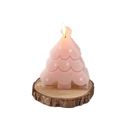 China Cute Art Candle Hot Popular Festival Decoration Candle Christmas Tree Shape Scented Candles for sale