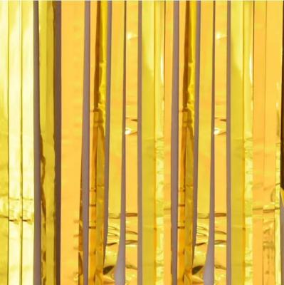 China Disposable Eco-friendly Made in China Tinsel Foil Fringe Rain Curtain Colorful Drapes for Birthday Party Wedding Background Decoration for sale