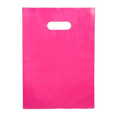 China Clear Poly Security Handle Bag Die Cut Plastic Shopping Bag for sale