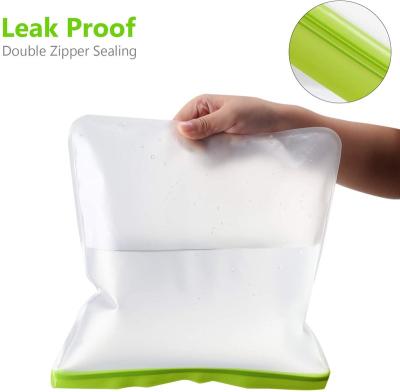 China Leakproof Reusable Safety PEVA Freezer Bags Food Storage Bags For Marinate Meats , Fruit for sale