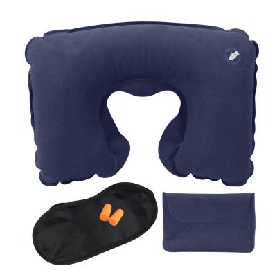 China NANA High Quality PVC Inflatable Neck Pillow Travel Pillow Massage And Printing Pillow for sale