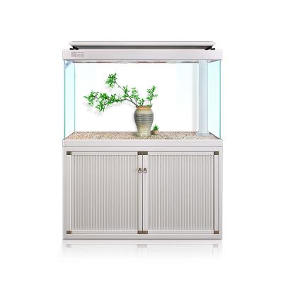 China YEE Viable 50/75 Gallon Home Aquarium Use Arowana Koi Fish Tank Landscape Fish Tank With Base Cabinet for sale