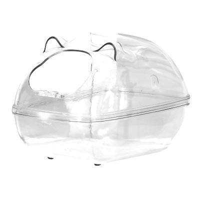 China YEE Wholesale Transparent Pet Products Hamster Double Function Oversized Bathtub Viable Bathroom Toilet for sale