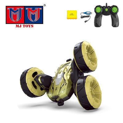 China RC Hobby Kids Off Road Double Sided Rock Crawler 360 Degree Rotating Drift 4WD Radio Control Toy RC Stunt Car With Light for sale