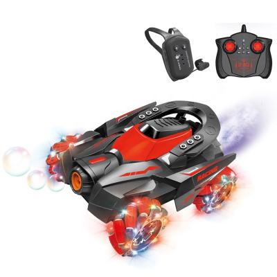 China Best Selling 360 Electric RC Hobby Drift RC Stunt Rolling Car For Kids Radio Control Remote Racing Toys With Jet Bubbles And Lights Music for sale