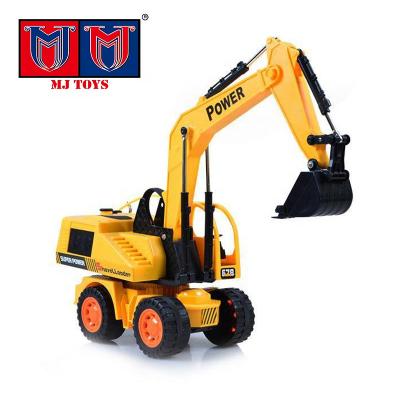 China RC Hobby 5 Channel Rc Excavator Boys Remote Control Stunt Engineering Car With Lights Music Radio Control Tractor Truck Toys for sale