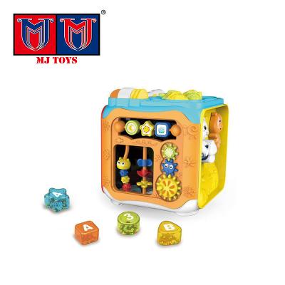 China Multifunctional Colorful Musical Cube Toy With Gears Game In Plastic 6 Sides Chest Educational Toys Child Baby Activity for sale