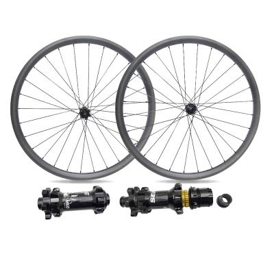 China 29er 60T Mountain Bikes Ratchet Drive Mountain Bike Carbon Wheelset 35mm Width 25mm Depth Carbon Wheels for sale