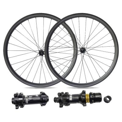 China Mountain Bikes 36mm Carbon 29er Mtb Bike Wheels Customs 30mm Depth Carbon 29er Enduro Rims With Ratchet System M60 Hub 36T for sale