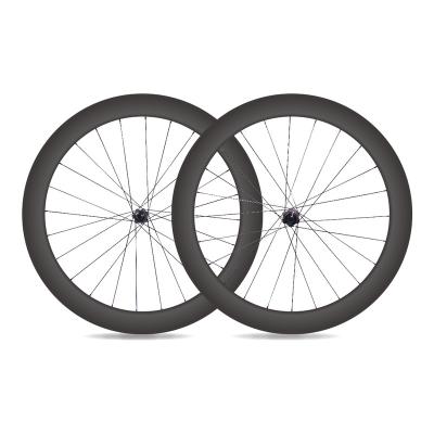 China Road Bikes Big Full Carbon Rim 60mm Depth 25mm Width Adult Bicycle Wheelset Wheelset For Sale for sale