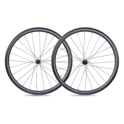 China Road Bikes Carbon Bike Parts 700C*25mm Road Bike Wheelset Tubular Disc Brake Wheel Rims for sale