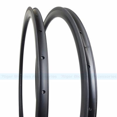 China Road Bikes TRU38C 38mm Deep 700c Carbon Road Bike Rims 700c Anvil Bicycle Rims 25 Mm Wider for sale