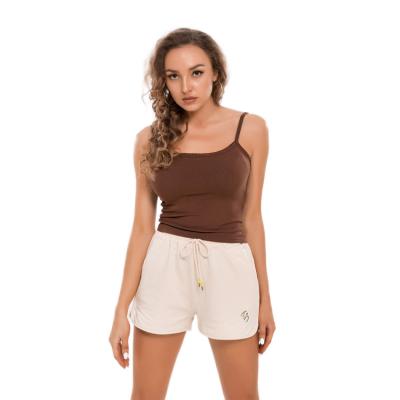 Chine Wholesale Summer Rib Knit Crew Neck Yudi Garment 2022 Cool Briefs Breathable invest casual sport solid color strap tube tops for women à vendre