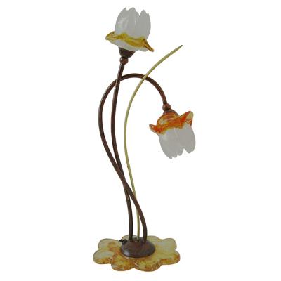 China Vintage Traditional Flower Glass Table Lamp ODM,OEM Service Table Lamp for sale