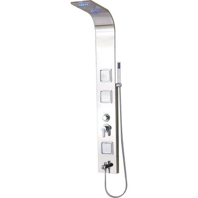 China Without Slide Bar OEM ODM Hotel Spa Stainless Steel Multifunctional Shower Panel Wall Mounted In Shower Room for sale