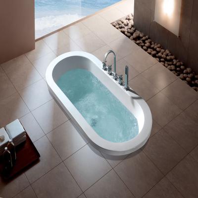 China Oval Foshan Embedded White Acrylic Embedded Bathtub for sale