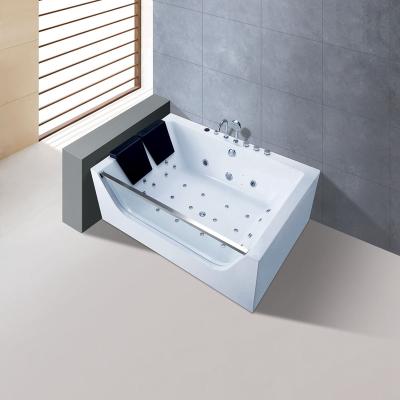 China Cheap Acrylic Skirt Fiberglass Step Massage Bathtub 2 Person Double Side (Left Skirt) Double for sale