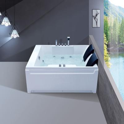 China double skirt (left skirt) white rectangular acrylic thermostatic tubs for 2 for sale