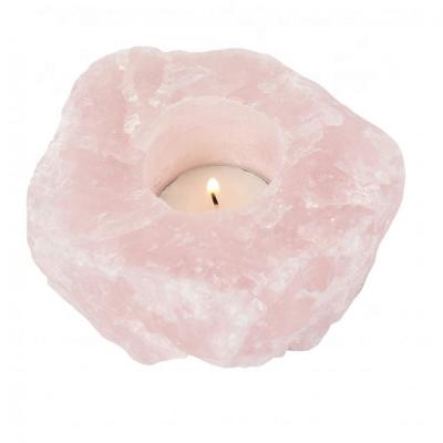 China Home Decoration Candle Holder Rose Quartz Natural Agate Candle Holder Wholesaler Natural Stone Supply for sale