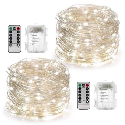 China Remote Control Travelcool 33ft with 100 Copper Wire Waterproof String LED Battery Fairy Christmas Lights for sale