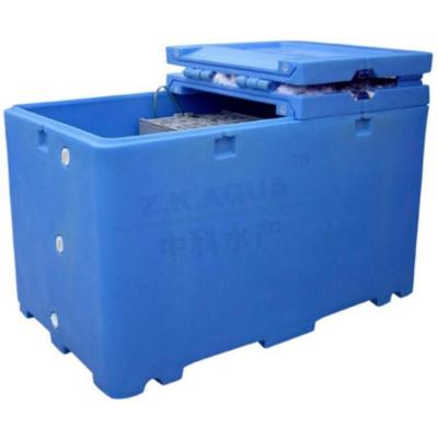 China Heat Insulation Fish Farming Containers Aquaculture Plastic Container Live Fish Handle Box for sale