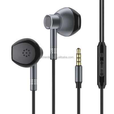 China In-Ear Microphone In-Ear Wried 3.5mm Metal Cheapest Earphone Best-Selling Gaming Earphone Double Long Detachable Earphone For Game Live for sale