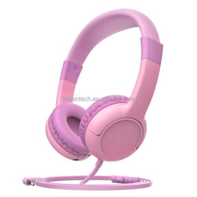 China Cute Headband Small Size Kids Wired Headphones Headsets For Kids Boys And Girls With Custom Stickers for sale