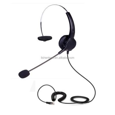 China 4-Pin Headband Call Center Headset Mic Service Headphone Telephone Wired Telephone Headset Retractable Headband For Center Traffic Computer for sale