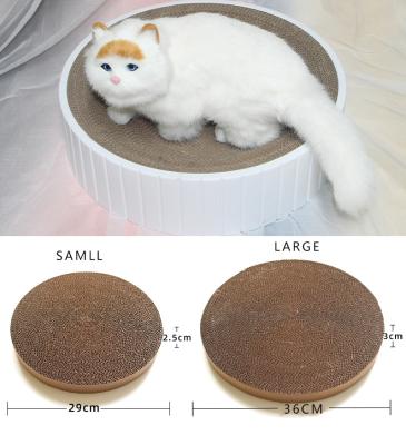 China Viable Bowl Type Corrugated Paper Cat Scratching Board Cats Scratch Round Cat Scratching Board for sale