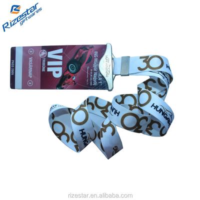 China Promotion Customized logo printed raceing lanyards with ticket holders from China for sale