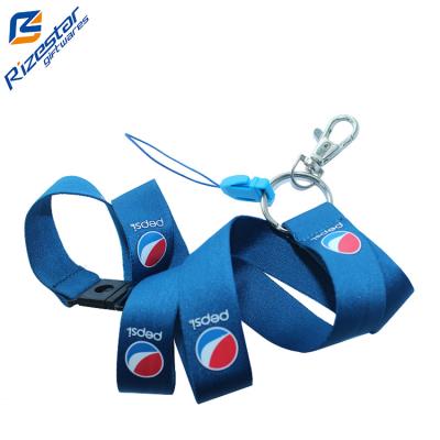 China Fashionable Custom Printed Promotional Polyester Neck Lanyards With Badge Reel Holders For Employees for sale