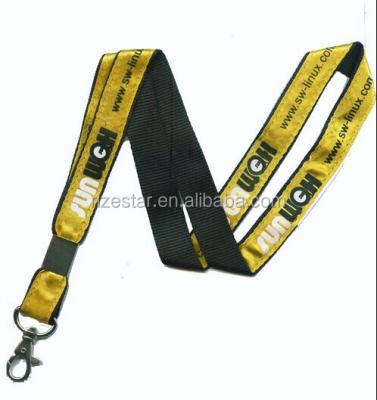 China Handsome ID badge lanyard satin and polyester quilted two-lanyer lanyard for sale