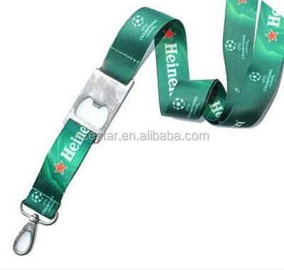 China ID Card Beer Bottle Lanyard Dye-Sublimated Opener Lanyard for sale