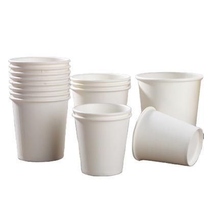 China 100% Recyclable 7oz Japan Wood Pulp White Paper Single Wall Hot Coffee Mugs for sale