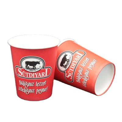 China 8 oz 250ml disposable red bull dental pe coated 1000 single wall paper cups for coffee for sale