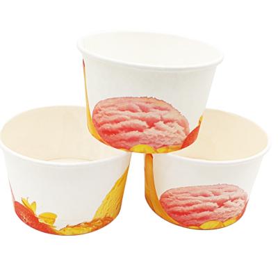 China Recyclable High Quality Printing 473ml Pint Ice Cream Paper Cup With Paper Lid for sale