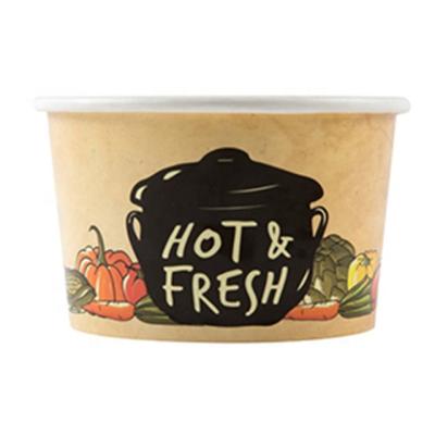 China Recyclable Custom Logo Biodegradable Containers Disposable Ice Cream Paper Bowl Cup for sale