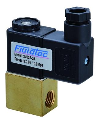 China Brass 2V Series Compressed Two Position Air Solenoid Control Valve Pneumatic Stable Quality Solenoid Valve for sale