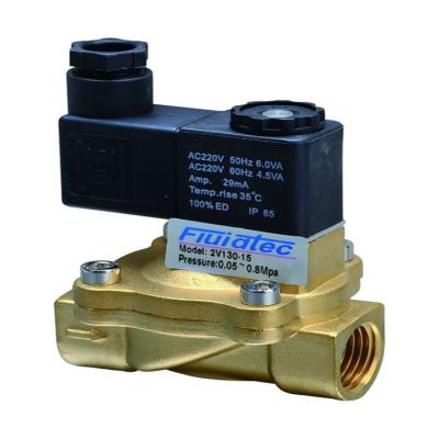 China Brass 2Q Series Air Two Way Poppet Solenoid Control Valves High Precision Air Control Check Valve for sale