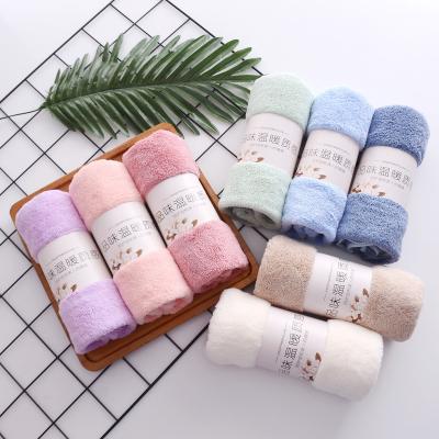 China Wholesale High Density Coral Velvet Towels From Anti Dust Mite Manufacturers, New Fine Fiber Facial Towels Absorbent And Not Easy To Throw Gift Towel for sale