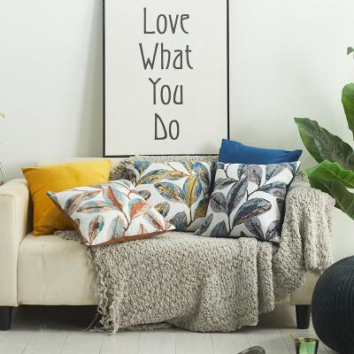 China 2021 Sustainable Amazon Hit Cotton Tassel Throw Pillow Covers Boho Woven Cushion Woven Embroidery Pillow For Sofa for sale