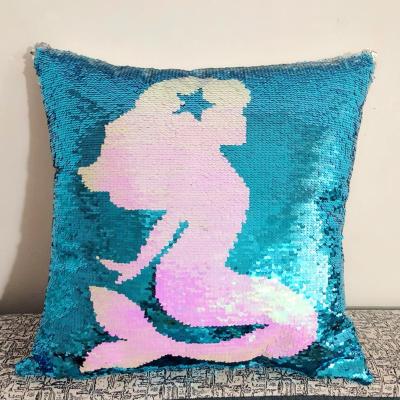 China Embroidered Single Decorative Positioning Double Sequin Pillow Case Cushion Side Cover for sale