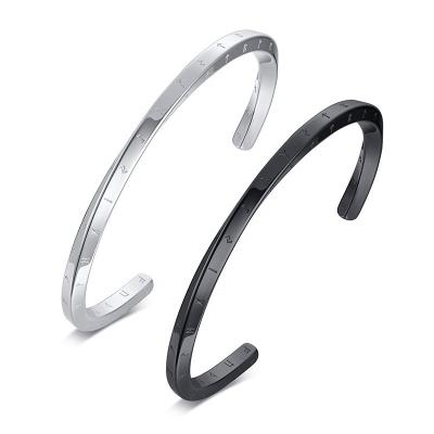 China CLASSIC Viking Mobius Script Stainless Steel Cuff Bangle Bracelets Nerez Bracelets Jewelry Designs For Types for sale