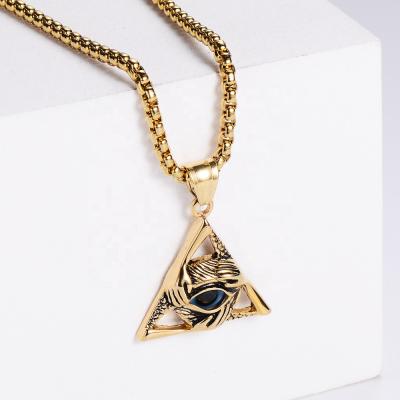 China Geometric Evil Eye NJ Jewelry Pendant Factory Price In Common Wholesale Blue Evil Eye Pendant Necklaces for sale