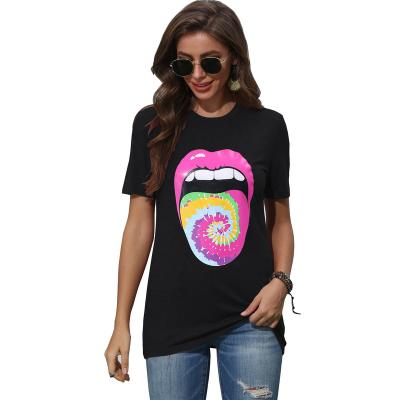 China Anti-Wrinkle Women Cotton Wholesale Summer Custom Printing 100% Casual T-Shirts Plus Size Women Dresses Clothing for sale