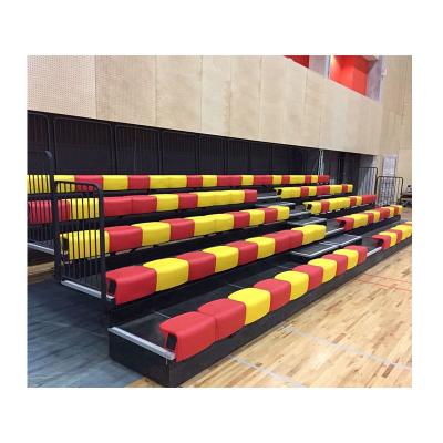 China Universal Basketball Court Blossom Retractable Bleacher Seating With Optional Seat Backrest For School Basketball Court for sale